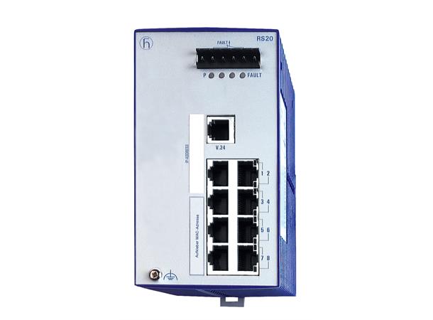 OpenRail RS20 8xTX-RJ -40-70°C 9,6-60VDC Enhanced, GL approved